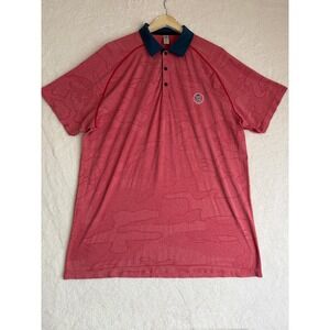 UNRL Golf Polo Shirt Mens 2XL Red Blue Barstool Sports Athletic Performance